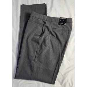 Alfani Dress Pants Pepper Gray High Rise Straight Leg Comfort Waist NWT - 10